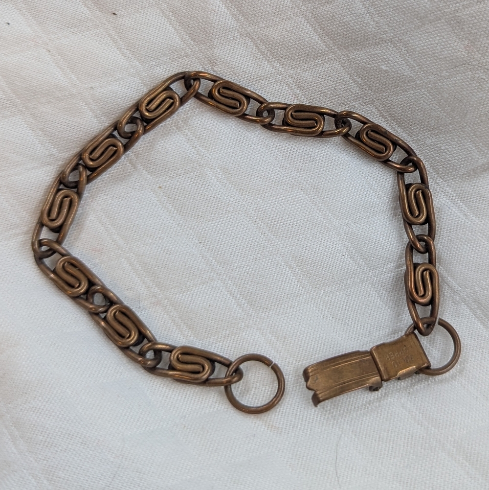 Copper Snail Link Bracelet